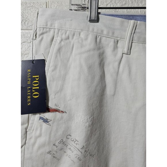 Polo Ralph Lauren Cotton Chino Pants Sailing Sailor Yacht Boating Artist Drawing - Picture 5 of 15